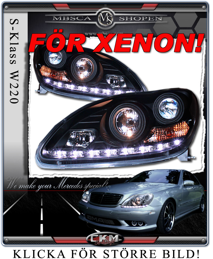 Clear glas facelift XENON frontlights DEVIL EYES Black 2pcs - 2