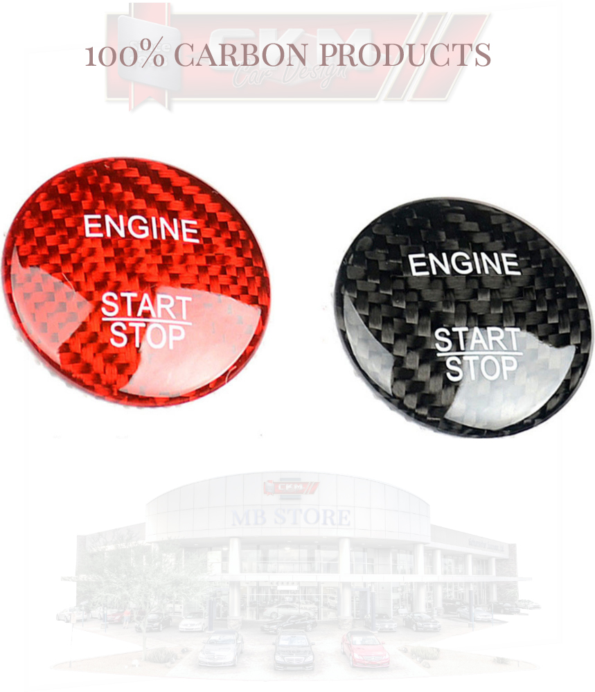 1. Carbon Red cover for start button keyless Go