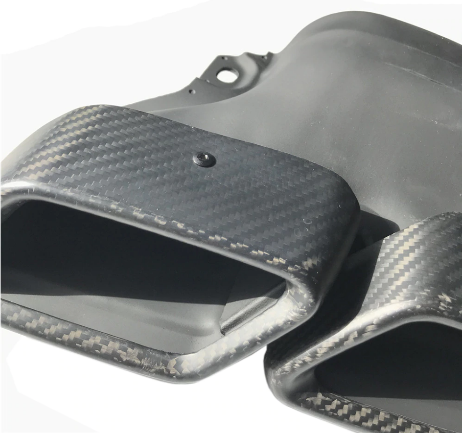 2. Chromed endpipes doubble flat CARBON 4 pipes - 5