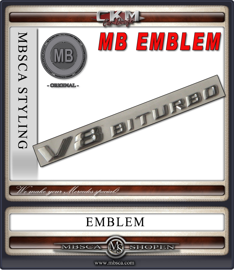 V8 BiTurbo emblem FACELIFT 1st