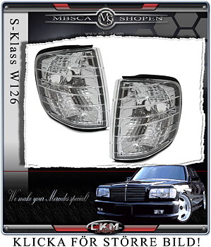 Clear blinkers front W126 2 pcs