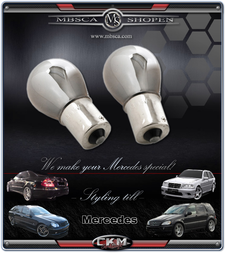 Crystal glas blinkers in chrome 2 pcs - 2