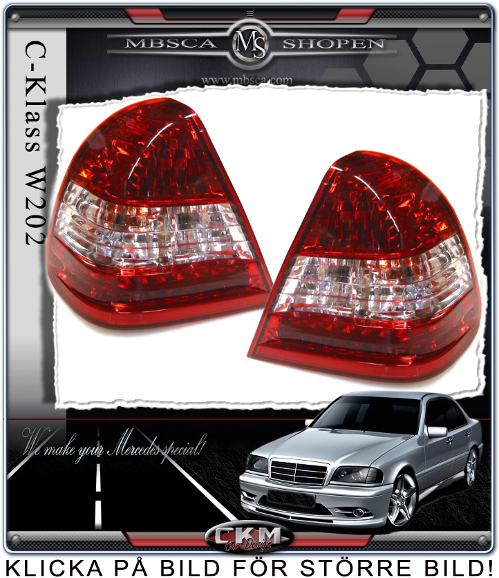 Clearglas taillights red/White with LEDs 2 pcs