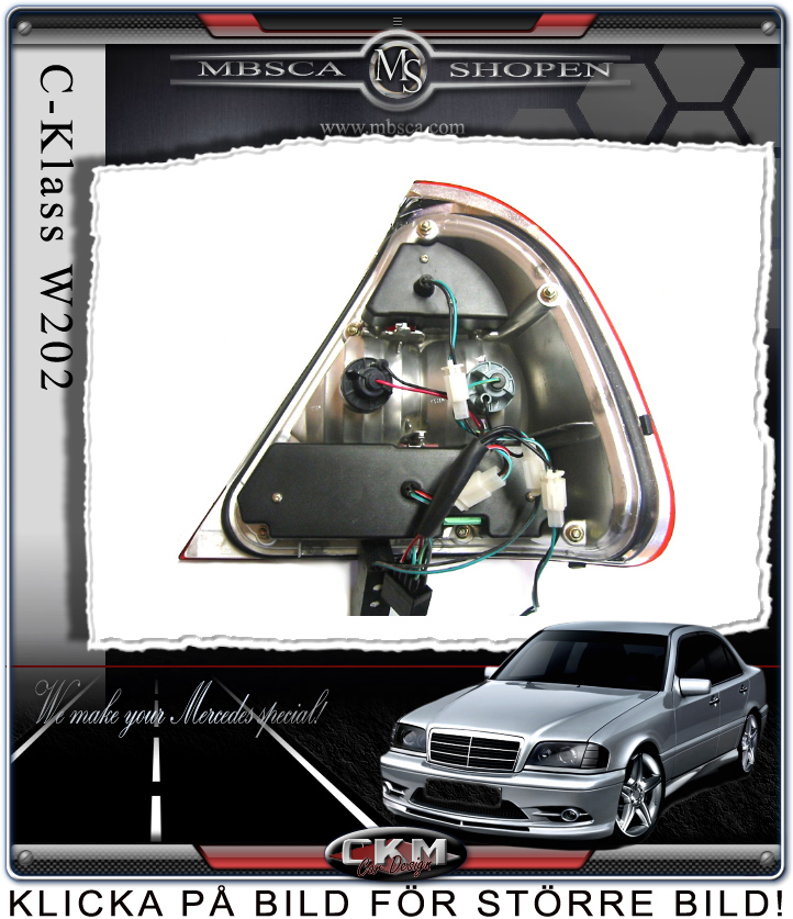 Clearglas taillights red/White with LEDs 2 pcs - 2