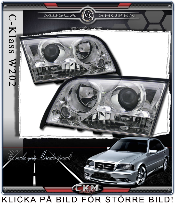 Clear frontlights projector 2pcs