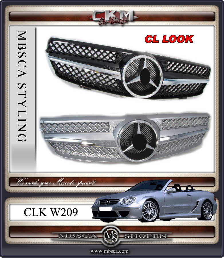 Grill sport CL Look all flat black black star