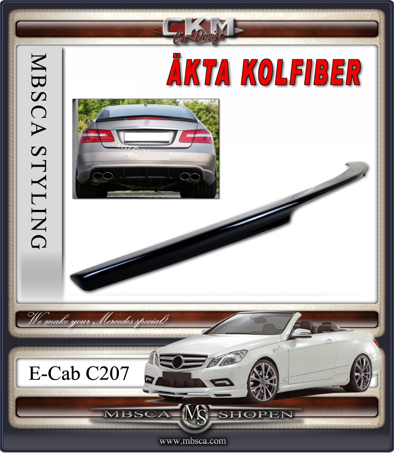2. CKM vinge V2 baklucka "A-look" i äkta kolfiber