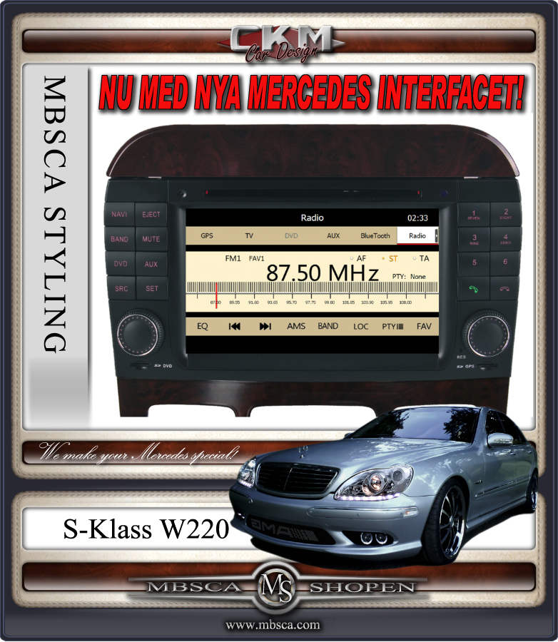 C3. Comand enhet i "MB LOOK" DVD GPS Bluetooth Touch Screen mm..