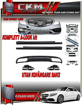 1. A-look C63s look kit komplett utan kofångare bak