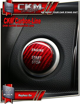 1. Carbon Red/Black cover for start button keyless Go