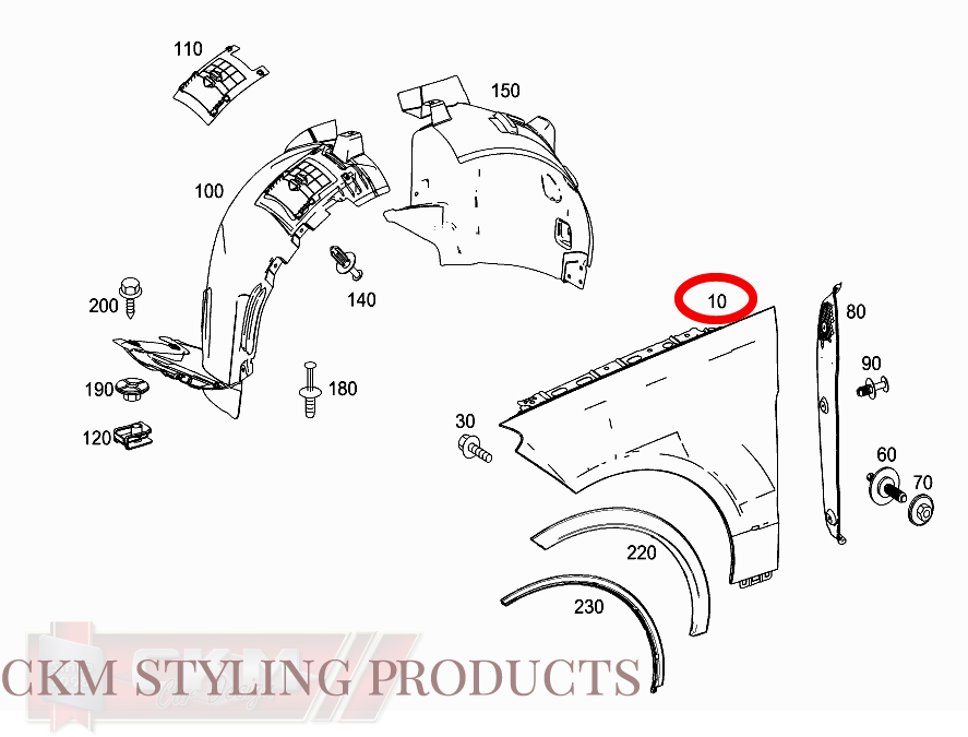 1. ckm GLE63 look facelift fender SUV 1pcs - 2