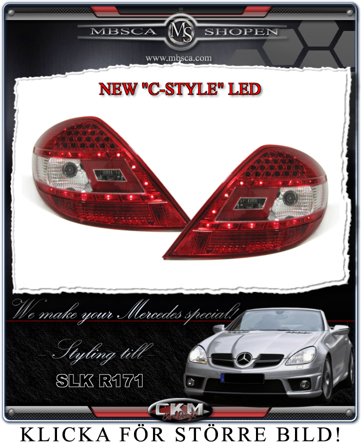 Clear taillights LED 2 pcs "C-style" set