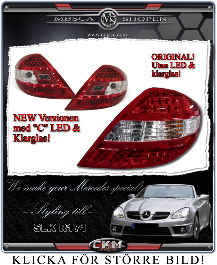 Clear taillights LED 2 pcs "C-style" Red/Smoke set - 2