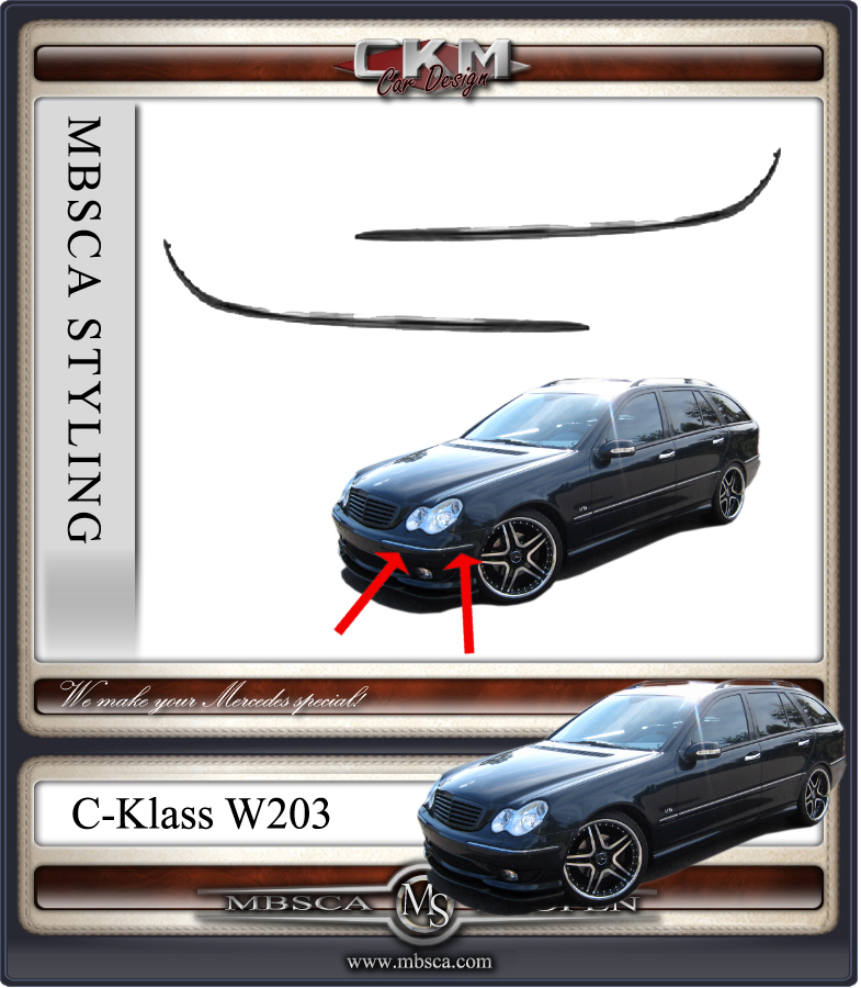 Chromelists 2pcs for frontbumper