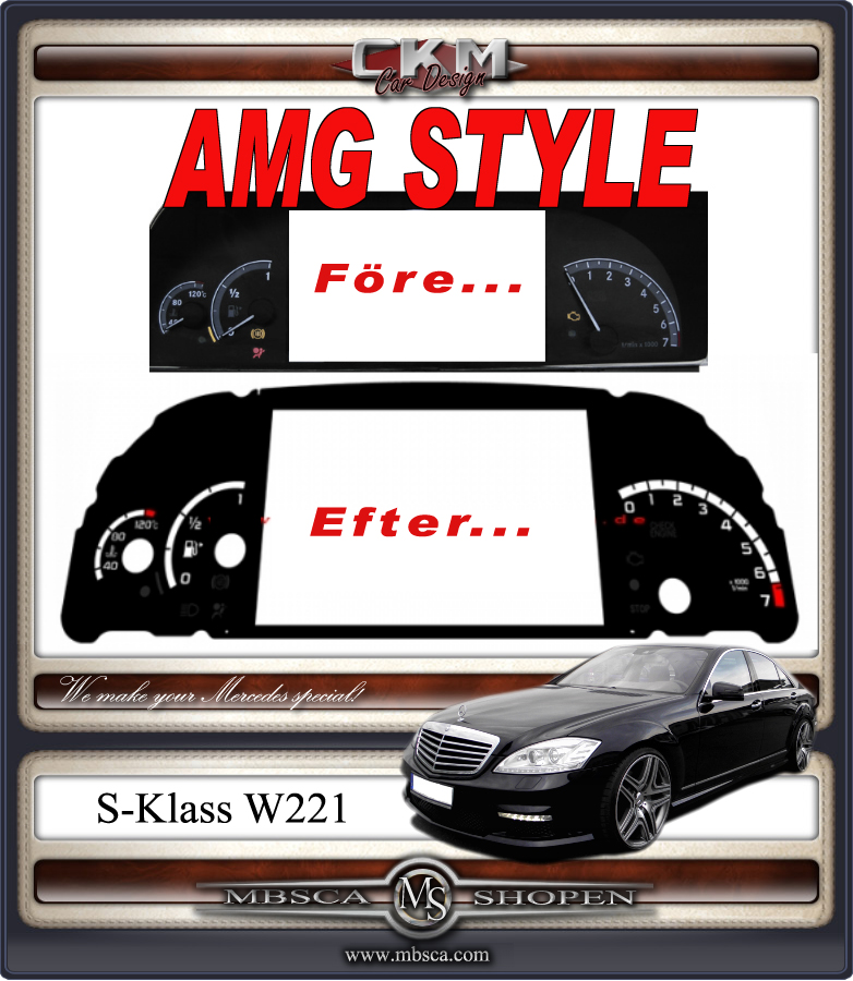 AMG STYLE cluster speedo background petrol