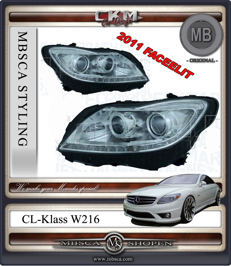 Clearglas Facelift frontlights MB Original 2 pcs