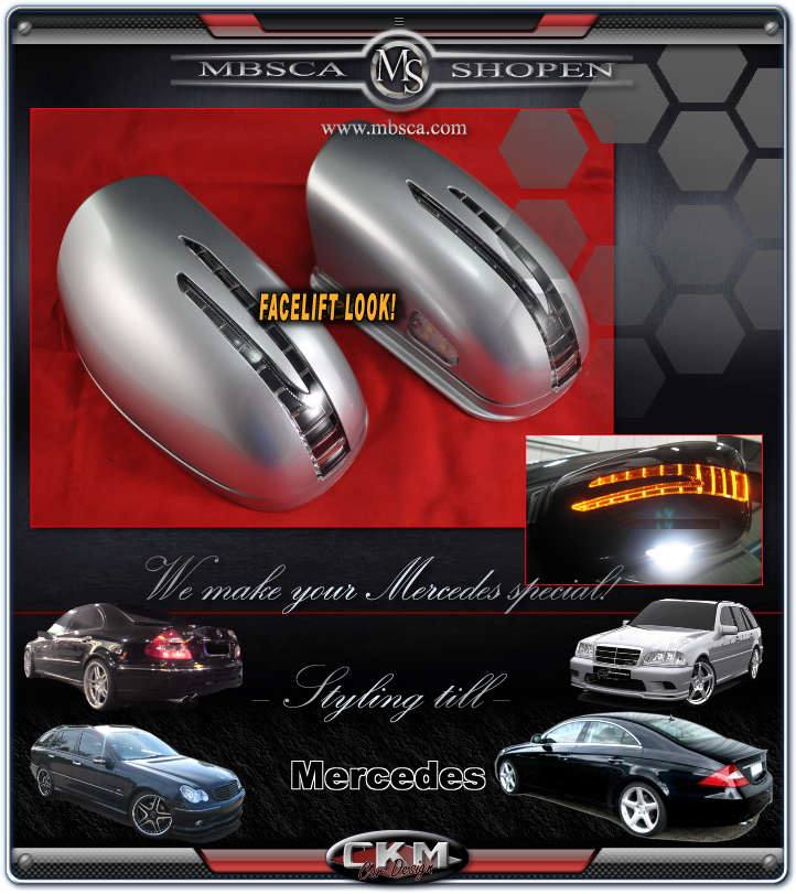 Mirrorcovers with turn signals "FACELIFT LOOK".