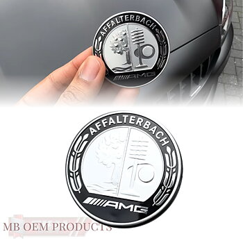Replacement AMG emblem for hoodstar. BLACK AMG Orginal.