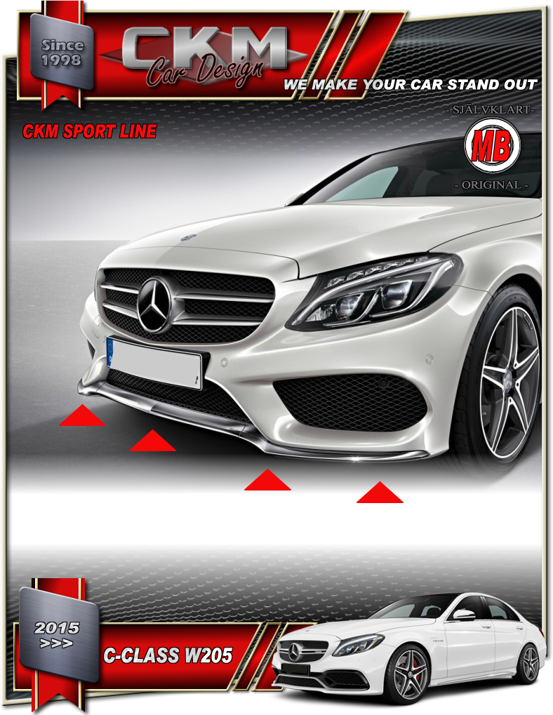 Chromed front lip MB OEM