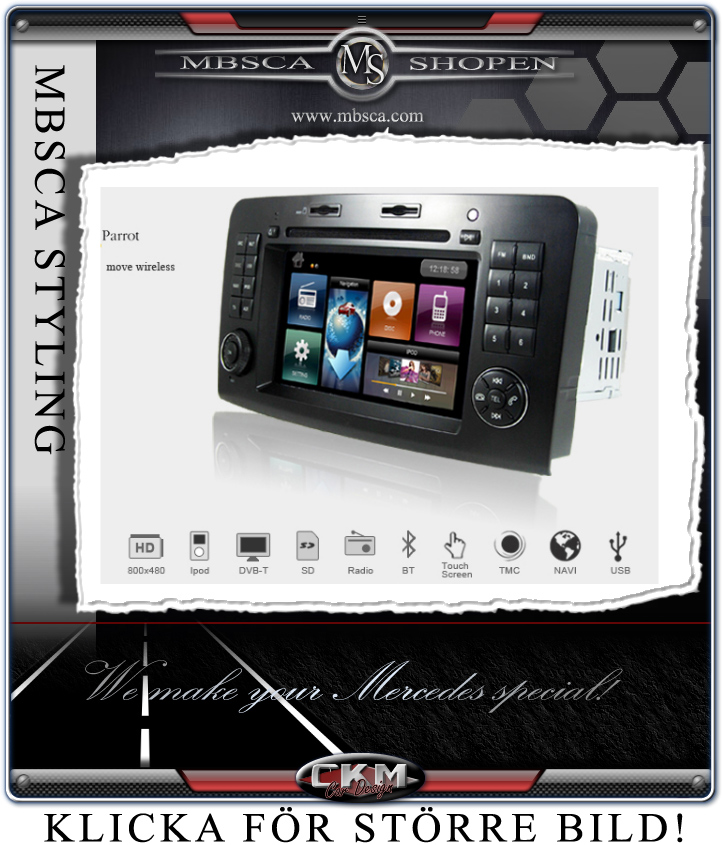 C2. Comand enhet i "MB LOOK" DVD GPS Bluetooth mm..