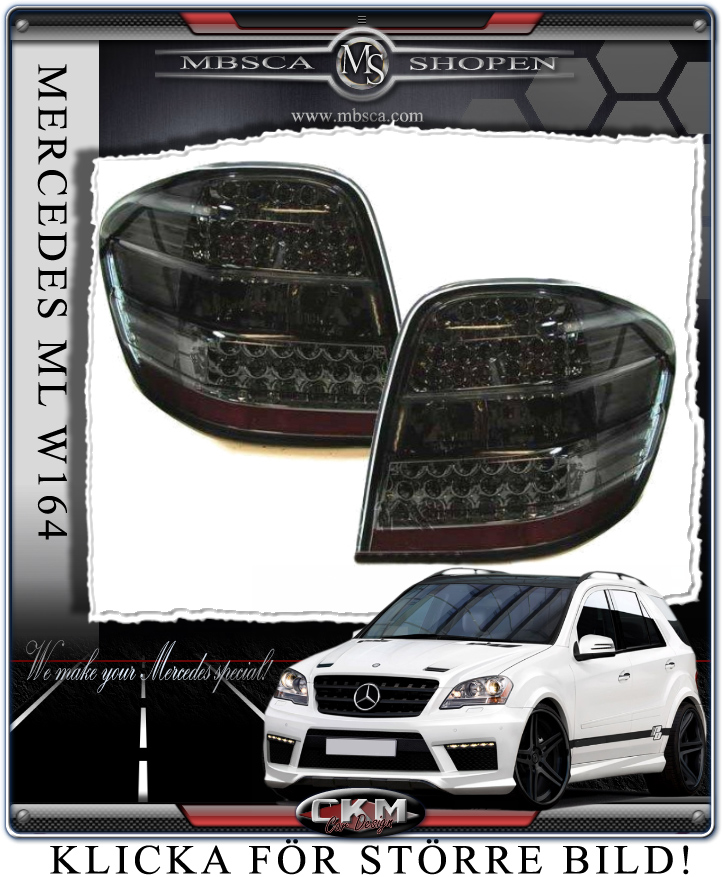 Clearglas taillights smoke with LEDs 2 pcs
