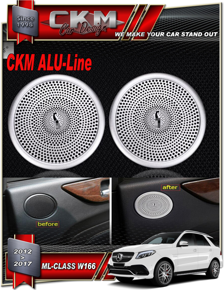 Alu-Line 2 st Alu speaker look panels bak.