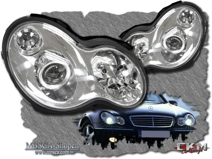 Clear frontlights "C55 look"  2pcs With CAN BUS Xenon kit - 3