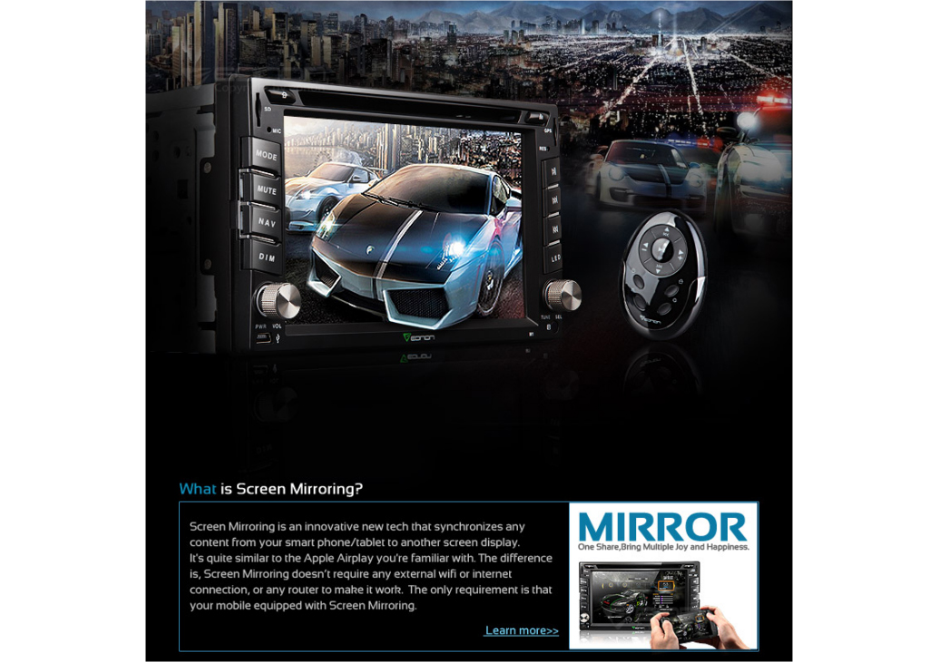 c. DVD/GPS enhet med den fantastiska Mirror funktionen. - 5