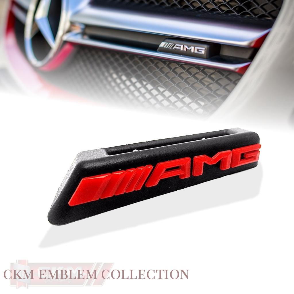 CKM Car Design - AMG GRILL emblem 1st MB Original red