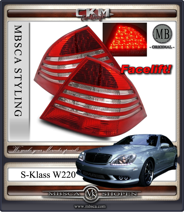 Clear glas facelift taillights 1 pcs MB Original