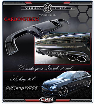2. Diffusor in real Carbon fiber for C32 & C55 1 pcs