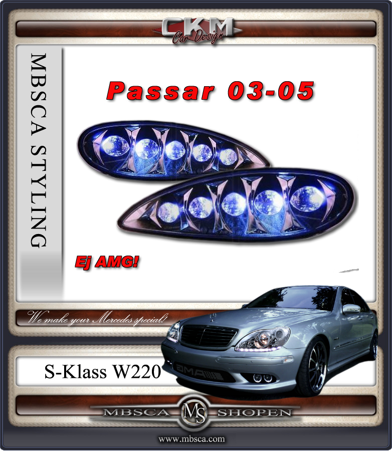 Clearglas LED Fogs 2 pcs set for bumper.03-05 - 3
