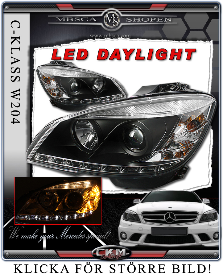 Clearglas headlights "Devil eyes" DRL LED in BLACK