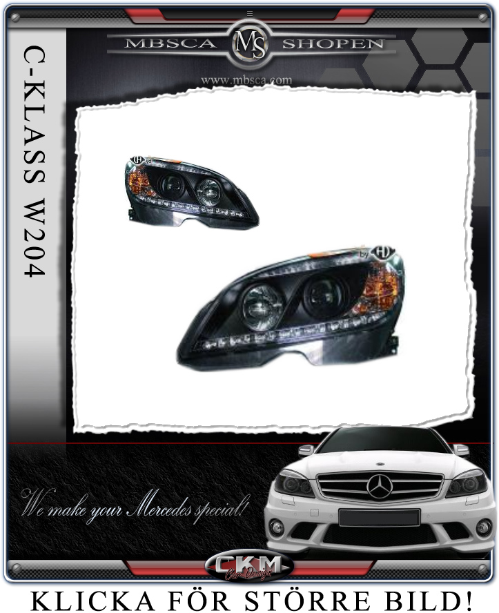 Clearglas headlights "Devil eyes" DRL LED in BLACK - 2