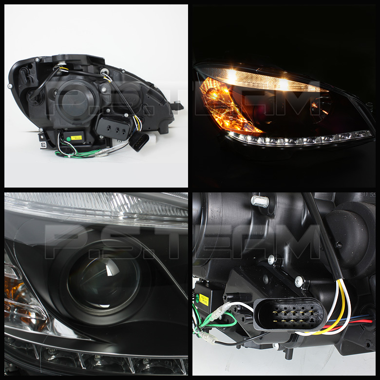 Clearglas headlights "Devil eyes" DRL LED in BLACK - 3