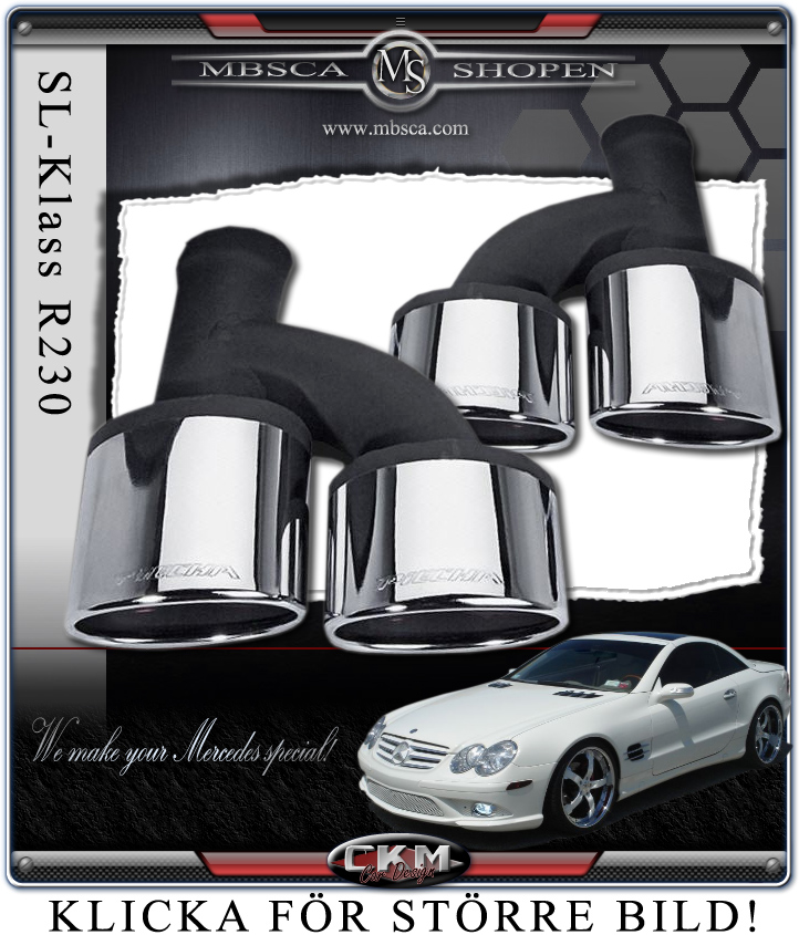 Chrome "AMG look" pipes Deluxe 2 pcs set