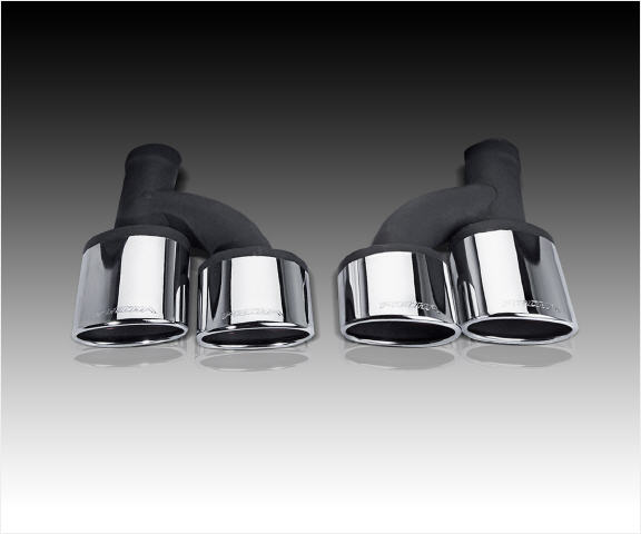 Chrome "AMG look" pipes Deluxe 2 pcs set - 3
