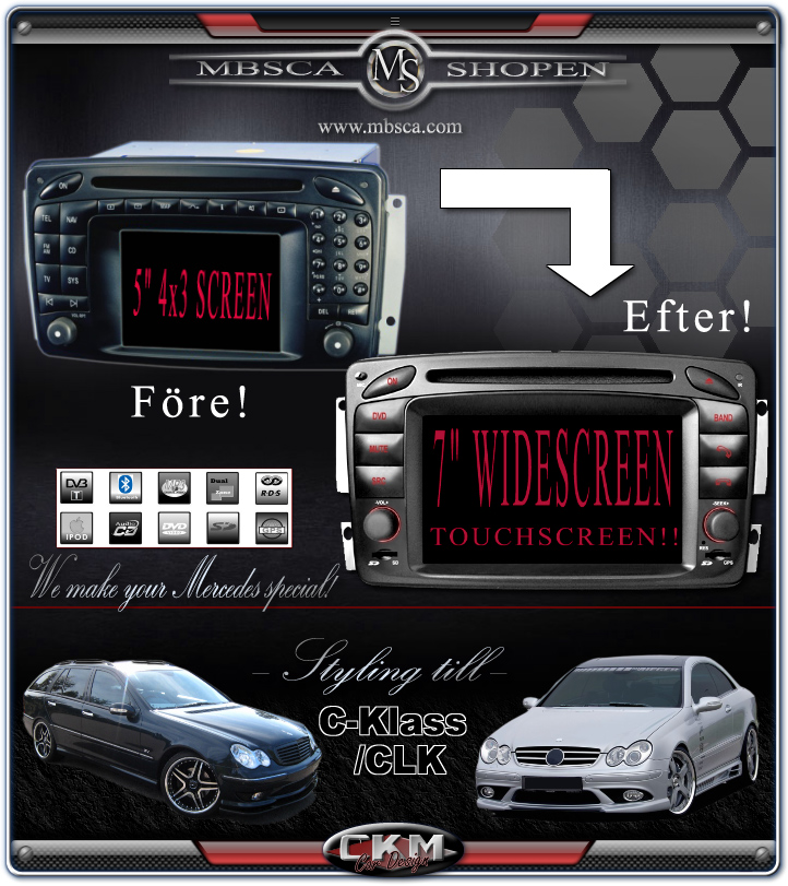 C4. Comand enhet i "MB LOOK" DVD GPS Bluetooth Touch Screen mm.. - 4