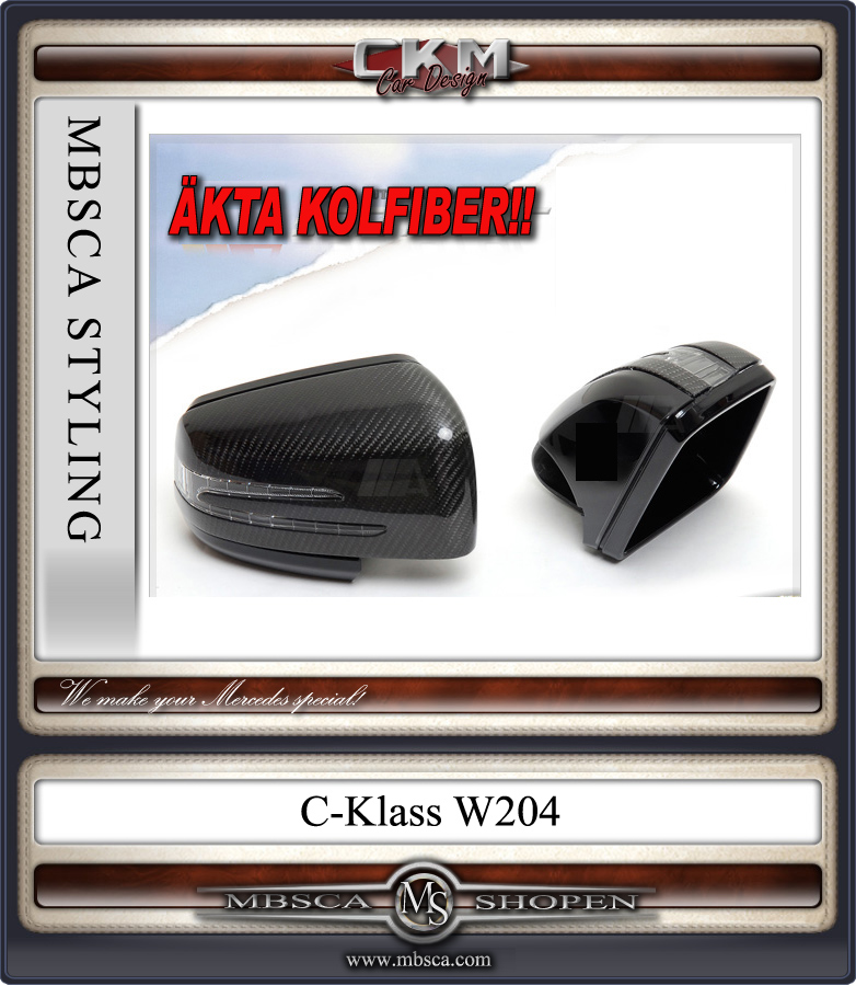 Mirrorcovers with turn signals CARBON "LEDLJUS". 07-08