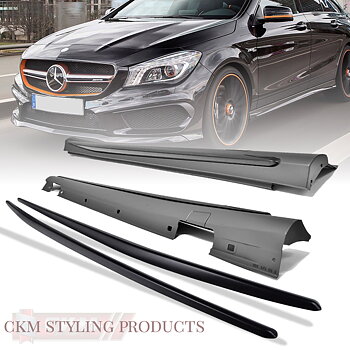 1. CKM w117 sideskirts + trim in black 2pcs