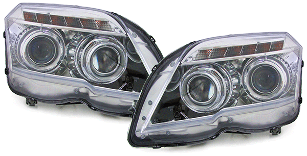 Facelift "look" Clearglas headlights Svart 2pcs - 2