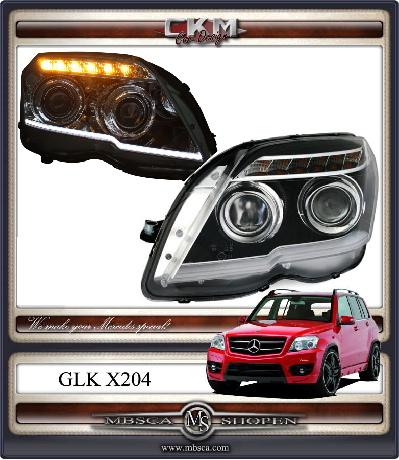 Facelift "look" Clearglas headlights Svart 2pcs