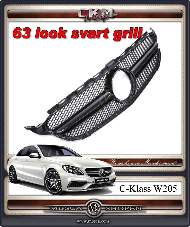 1. AMG C63 look grill svart