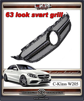 1. AMG C63 look grill svart