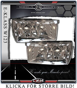 Clearglas frontlights 2pcs inc LEDs.