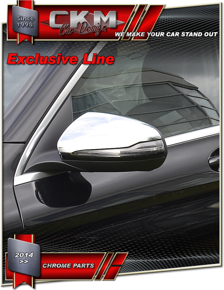 Chormed mirror covers