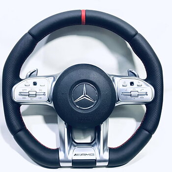 1. Steering AMG sport FACELIFT 2018 OEM BLACK Leather