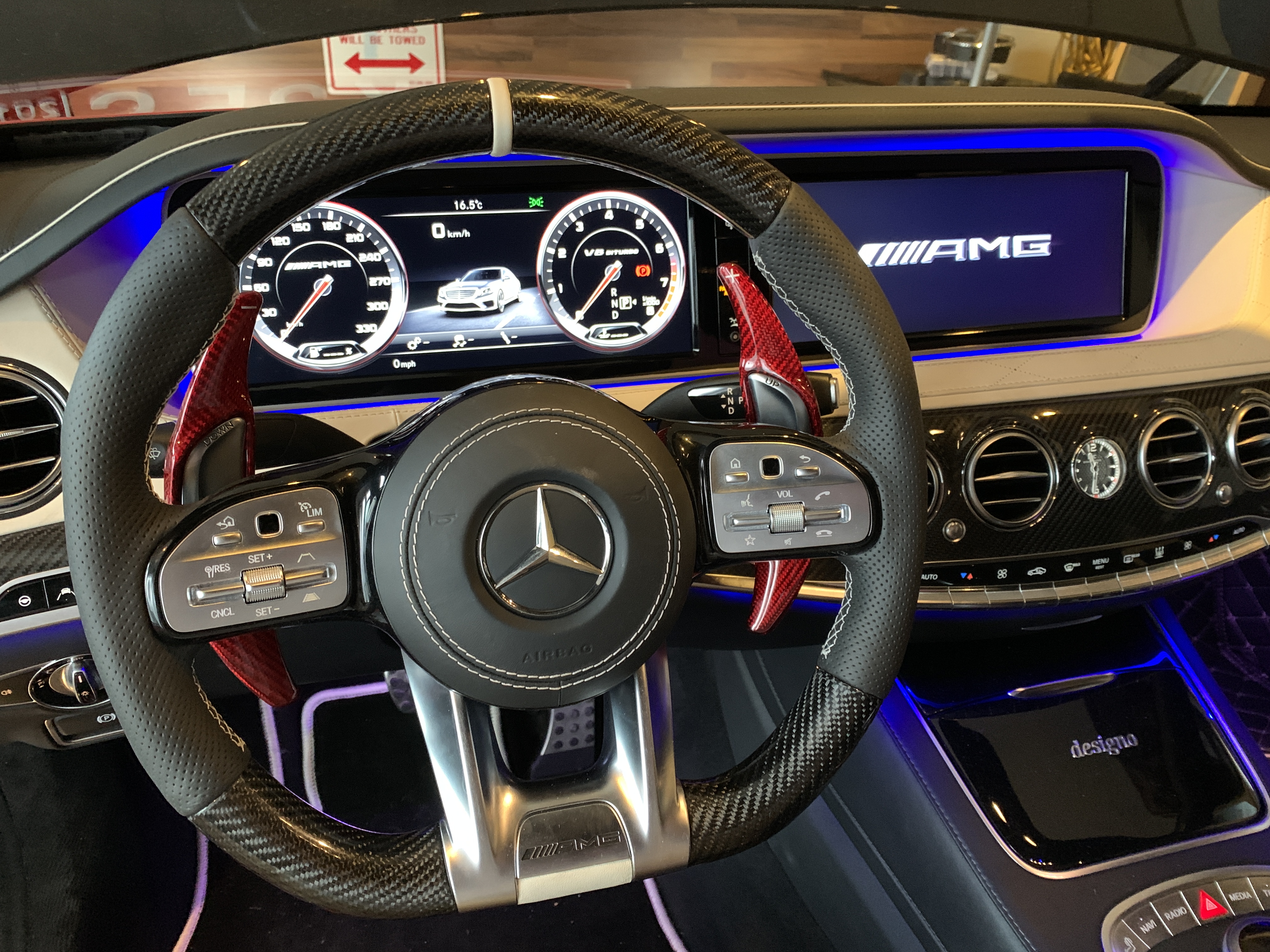 1. Steering AMG sport FACELIFT 2018 OEM BLACK Leather - 4