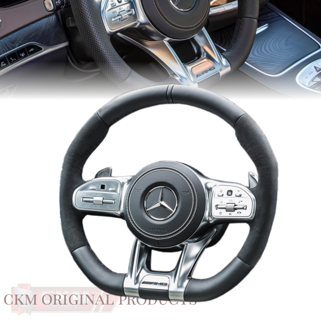 1. Steering AMG sport FACELIFT 2018 OEM BLACK Leather