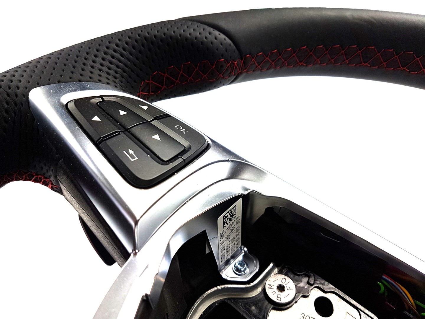 1. Steering Wheel sport FACELIFT 2016 OEM RED STITCH Leather - 2